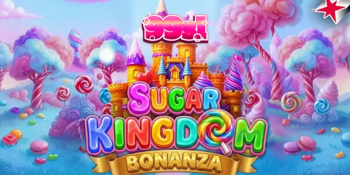Tampilan visual slot Sugar Kingdom Bonanza dengan tema permen yang cerah